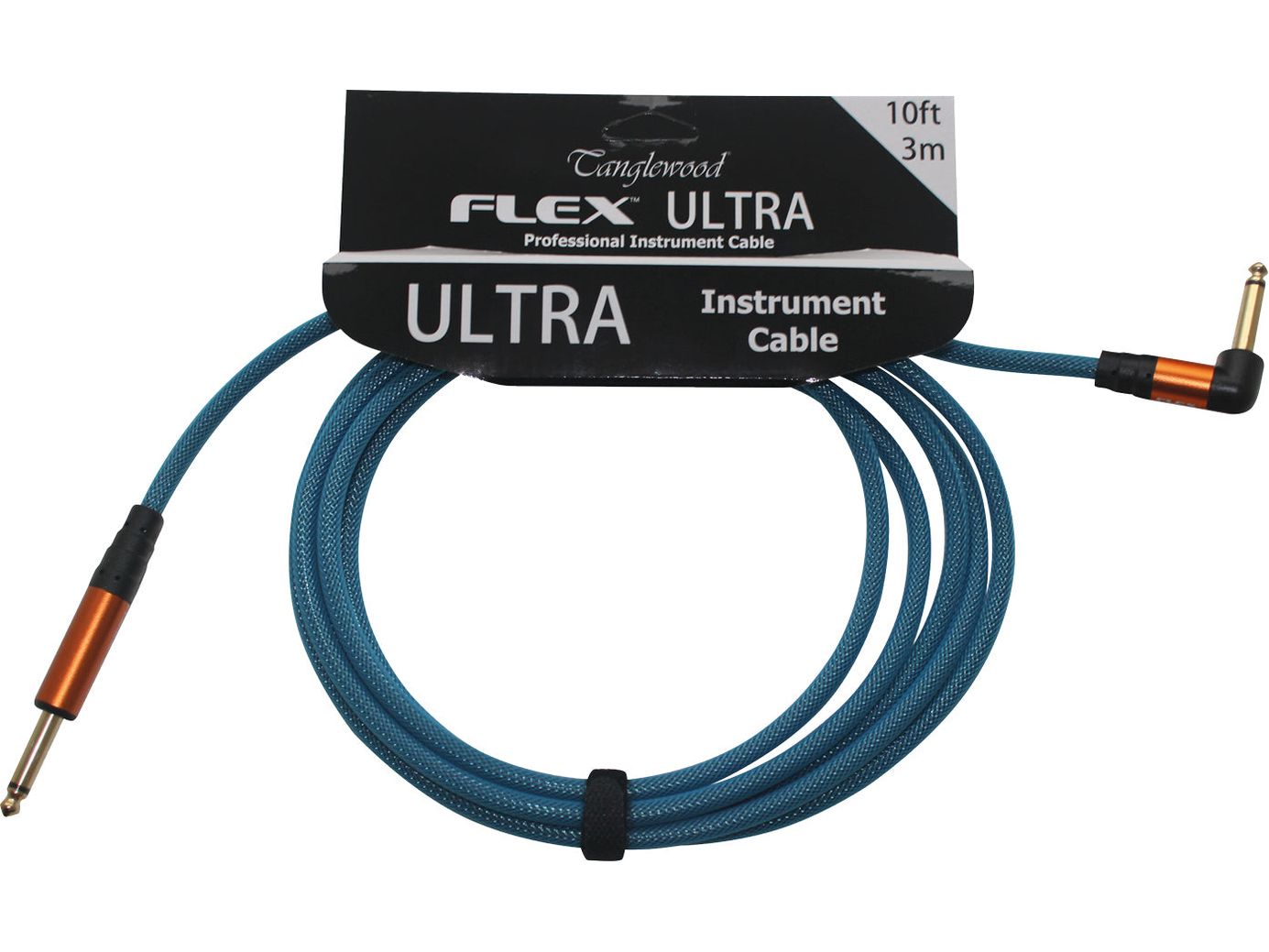 Tanglewood Flex "Braided' Cable 10ft Straight / Angled in Blue