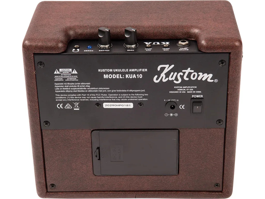 Kustom Ukulele Battery Powered Amp Package ~ 10W w/Strap & Piezo Pickup
