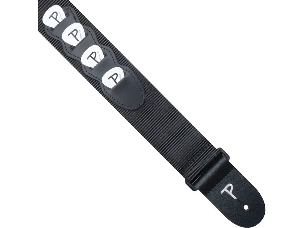 2.5 Silver Studded Leather Guitar Strap - Perris Leathers