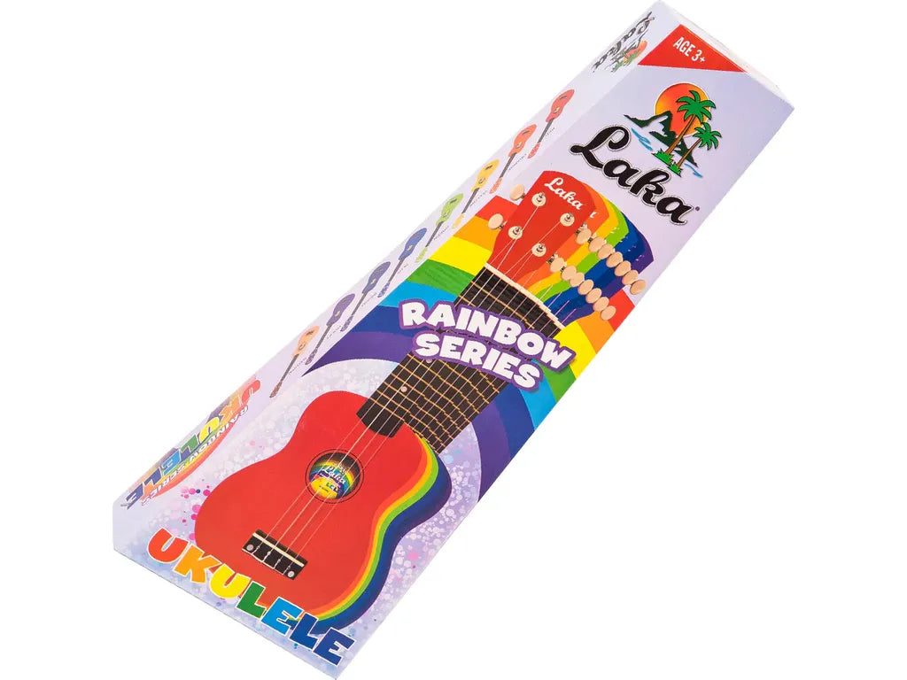 Laka Rainbow Series Soprano Ukulele & Carry Bag ~ Indigo