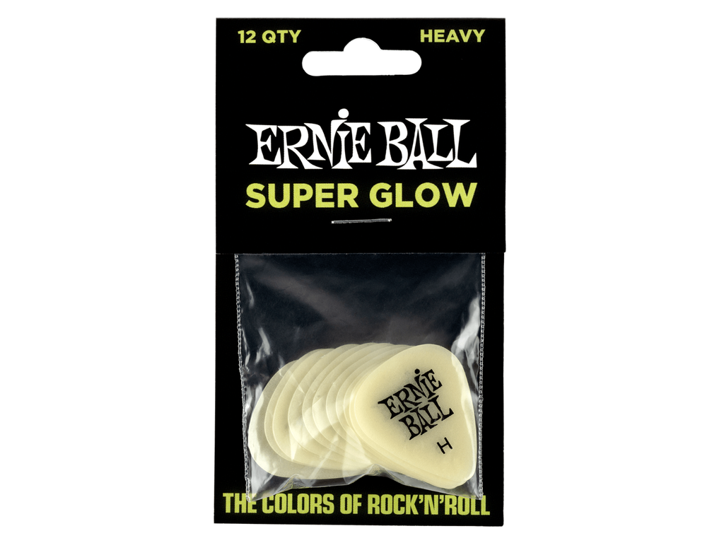 Ernie Ball Heavy Super Glow Pick x 12
