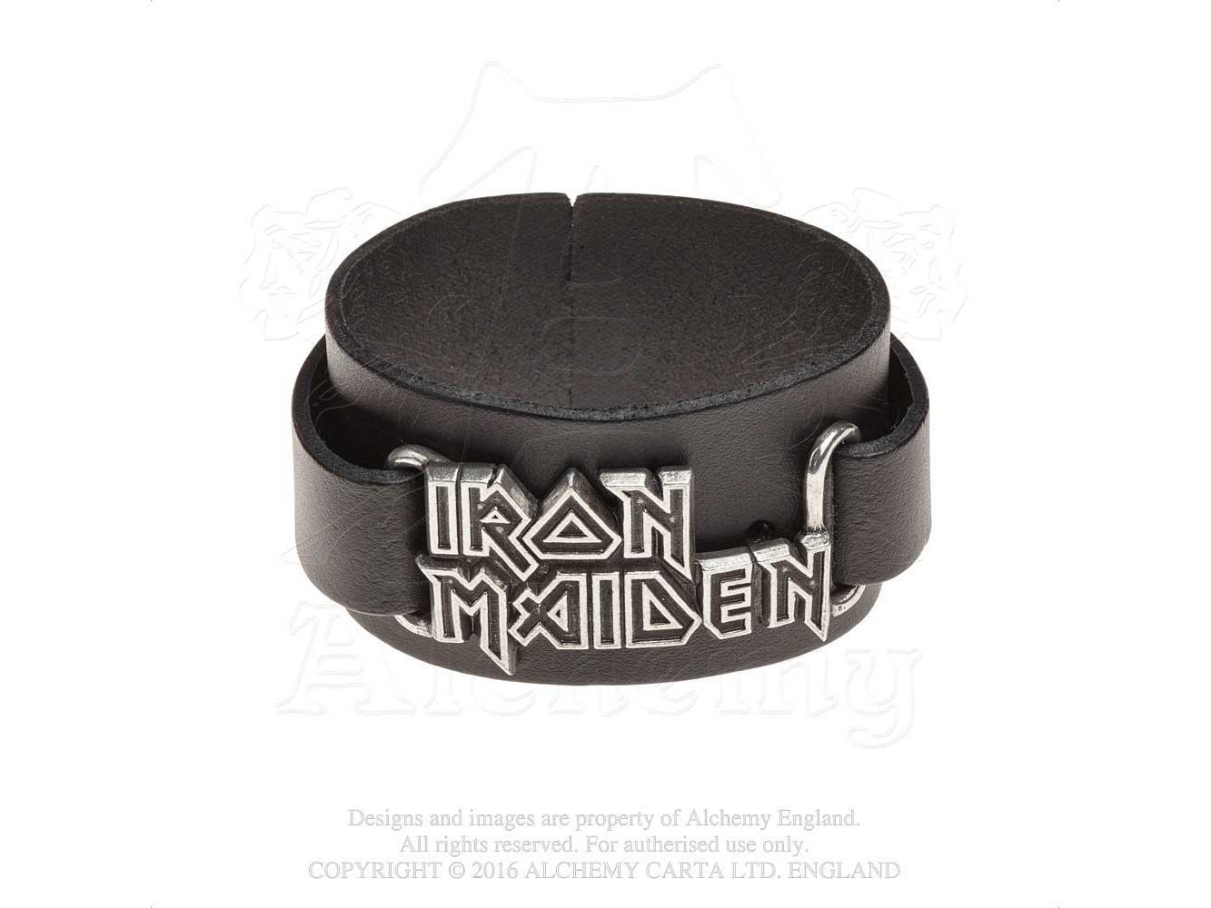 Iron Maiden Leather Wrist Strap: Logo