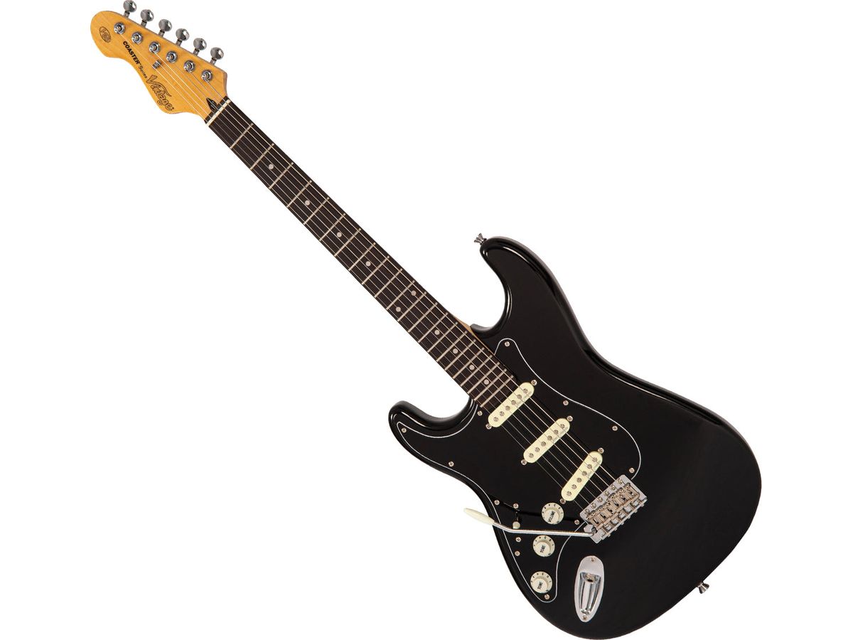 Vintage V60 Coaster Series Electric Guitar ~ Left Hand Boulevard Black