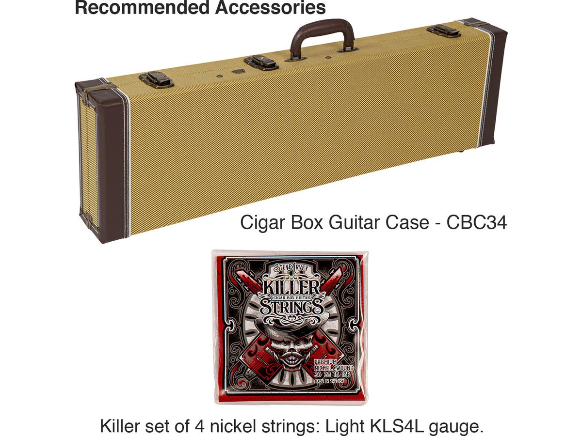 Lace Cigar Box Electric Guitar ~ 4 String ~ Americana