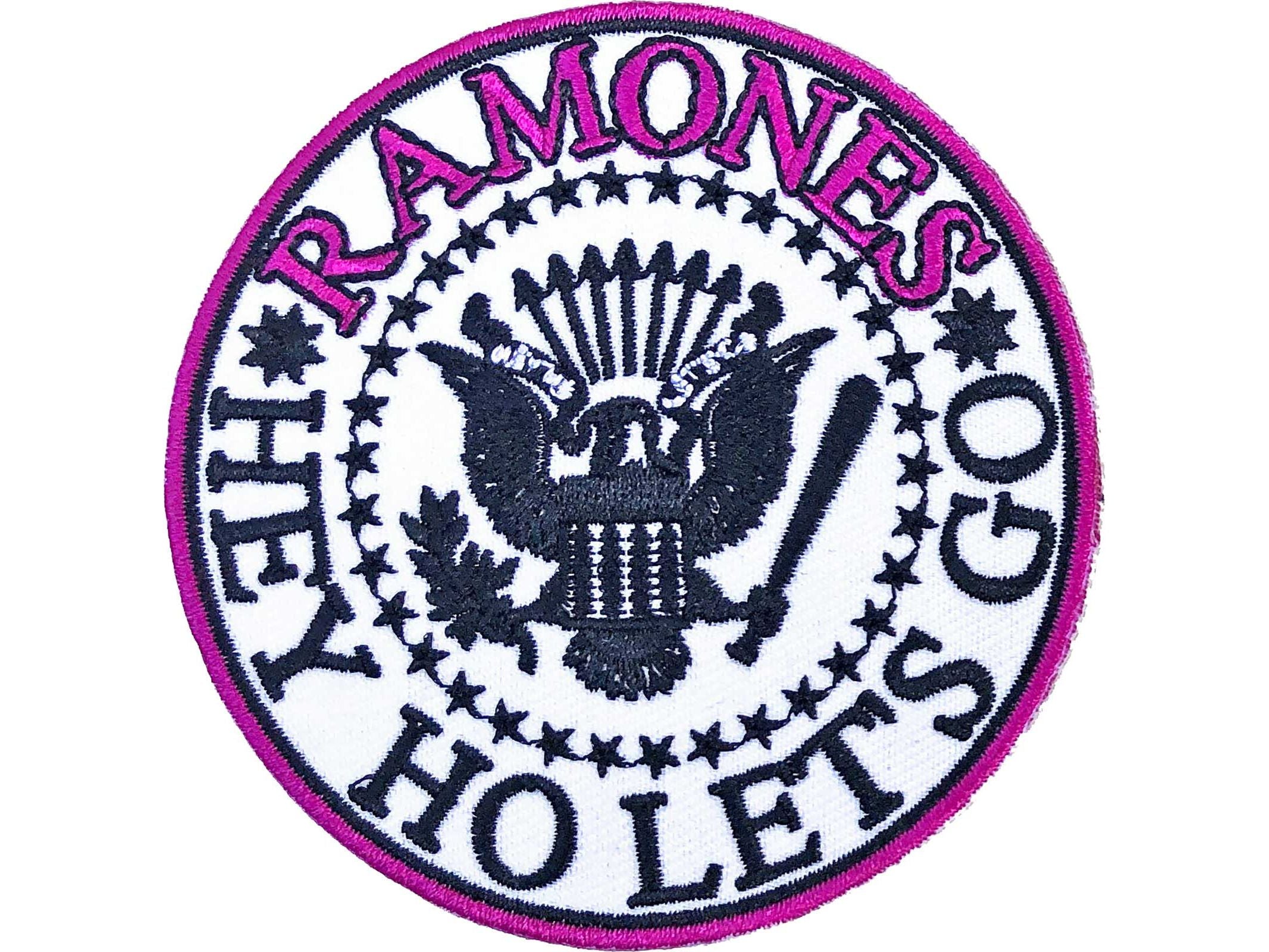 Ramones Standard Patch: Hey Ho Let's Go (Iron on)