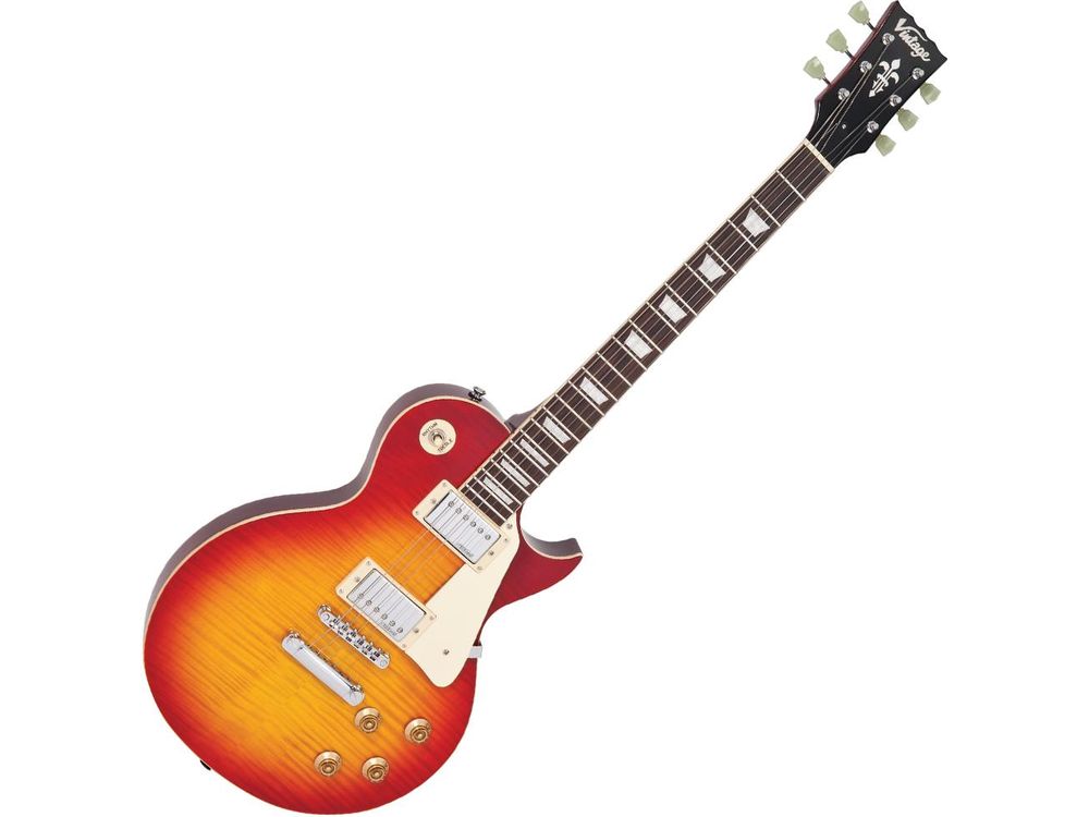 Vintage V100 ReIssued Electric Guitar ~ Cherry Sunburst