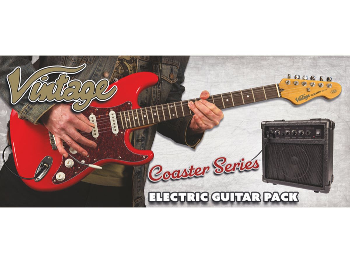 Vintage V60 Coaster Series Electric Guitar Pack ~ Boulevard Black