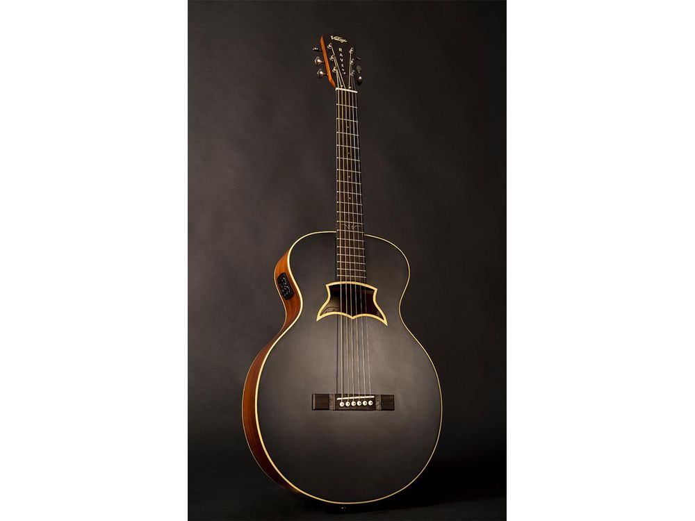 Vintage 'Raven' Paul Brett Electro-Acoustic Guitar ~ Satin Black