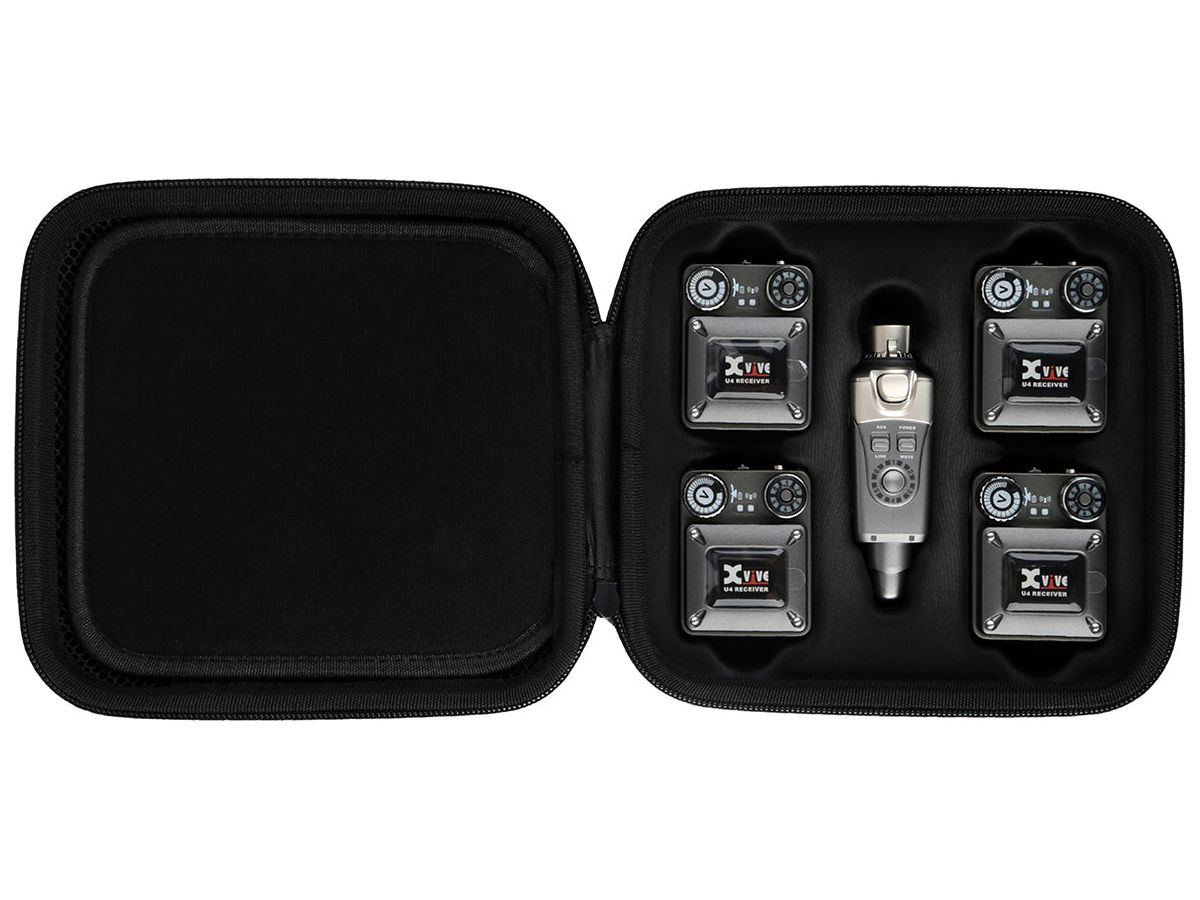 Xvive Travel Case for XU4R4 In-Ear Monitor Wireless System (4 Receivers)