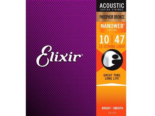 Elixir 12 String Acoustic Phosphor Bronze with NANOWEB 10-47