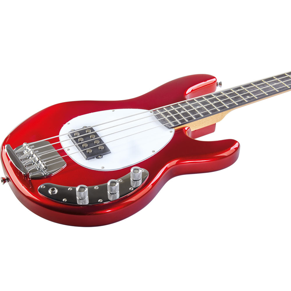 Eko MM-300 Bass Guitar in Chrome Red