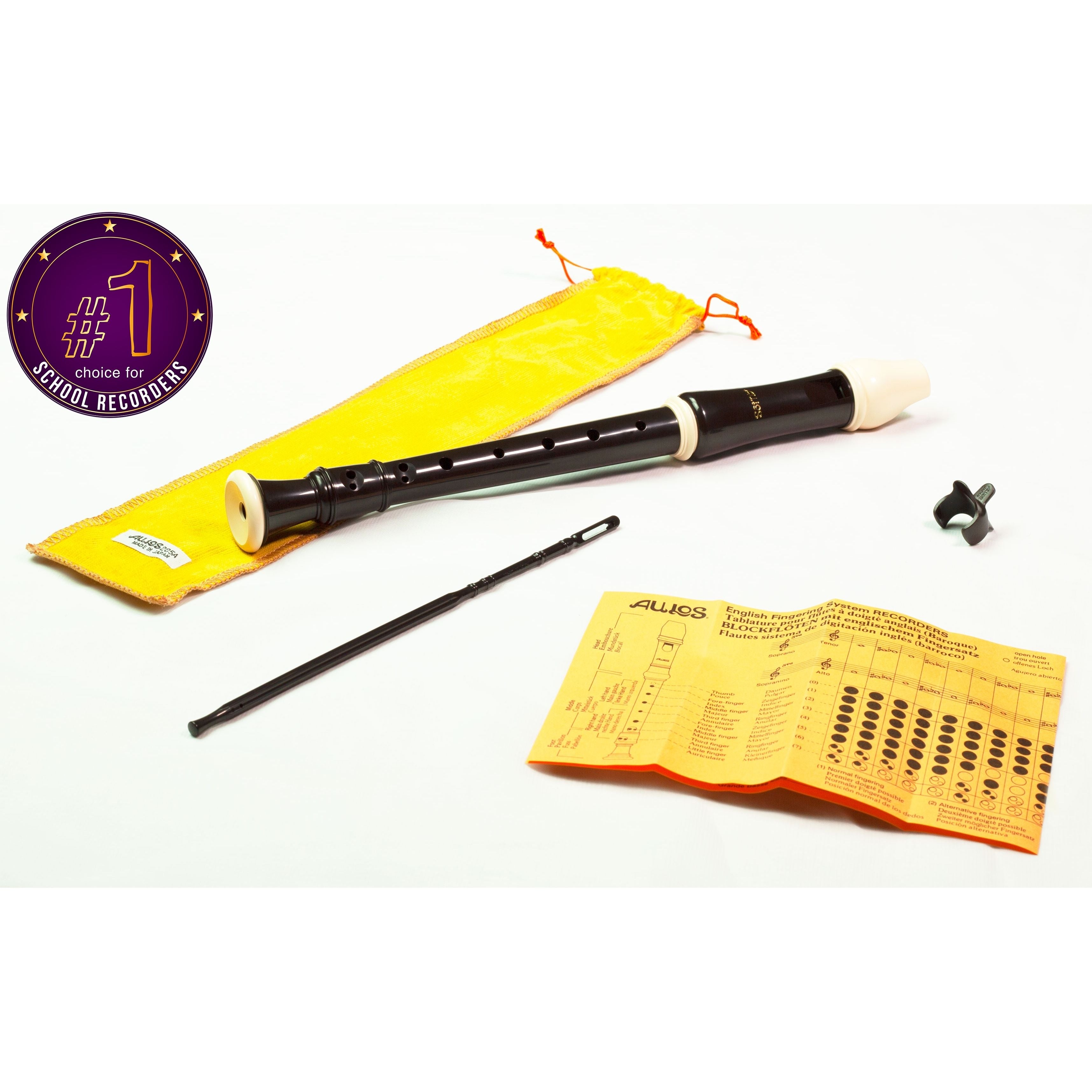 Aulos Descant Recorder 205A Robin Premium School Recorder