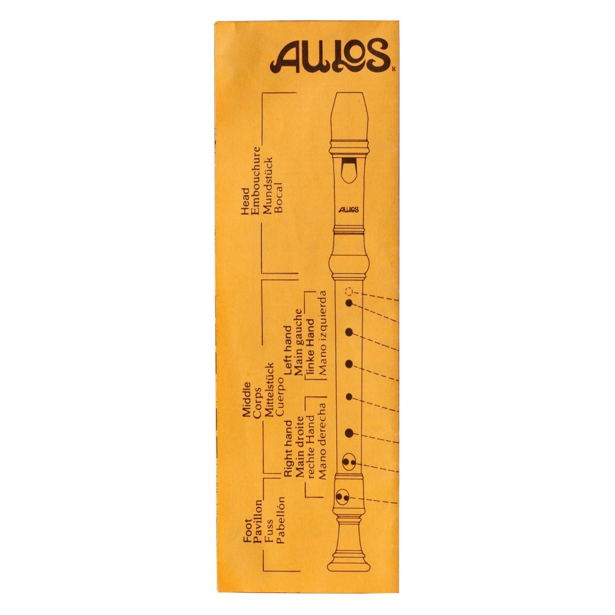 Aulos Treble Recorder 709BW Haka