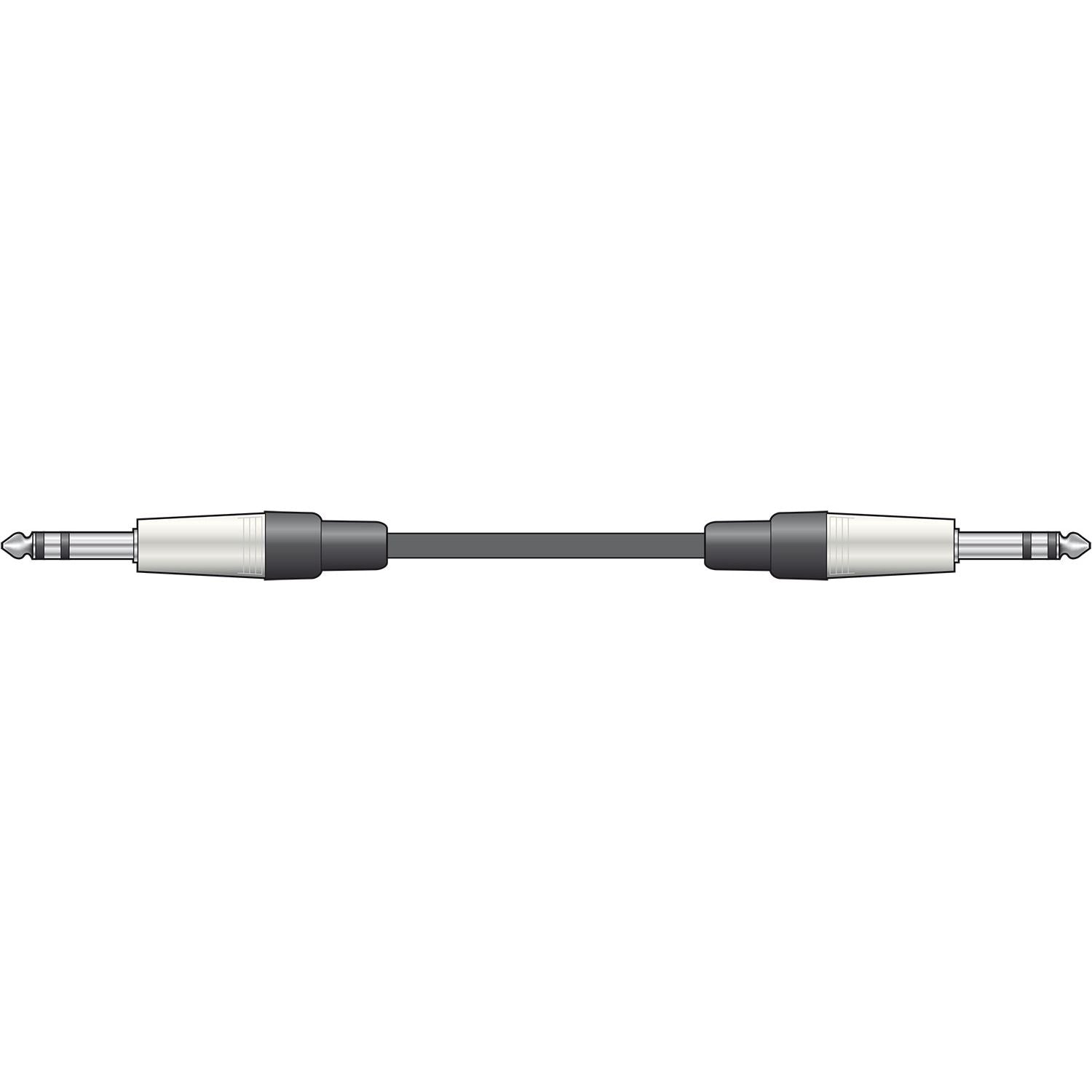Classic Audio Leads 6.3mm TRS Jack Plug - 6.3mm TRS Jack Plug 1.5m