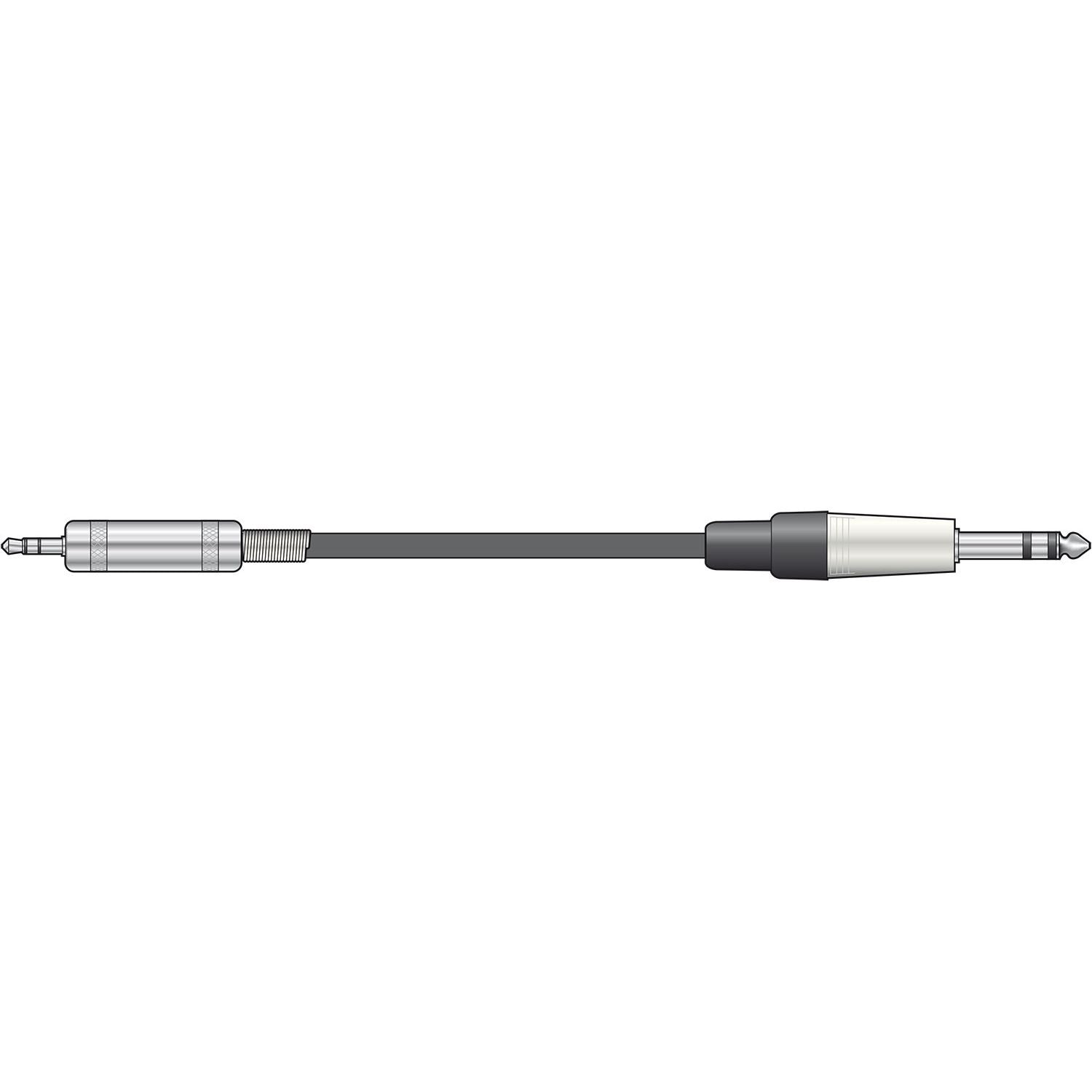 Classic Audio Leads 6.3mm TRS Jack Plug - 3.5mm TRS Jack Plug