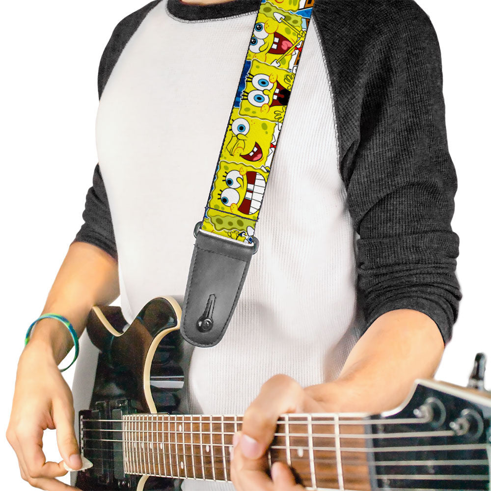 Buckle Down Sponge Bob Expressions Stripe Guitar Strap