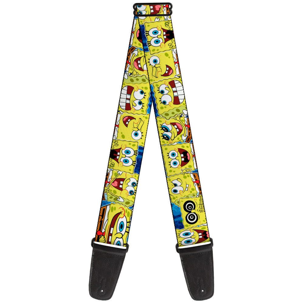 Buckle Down Sponge Bob Expressions Stripe Guitar Strap