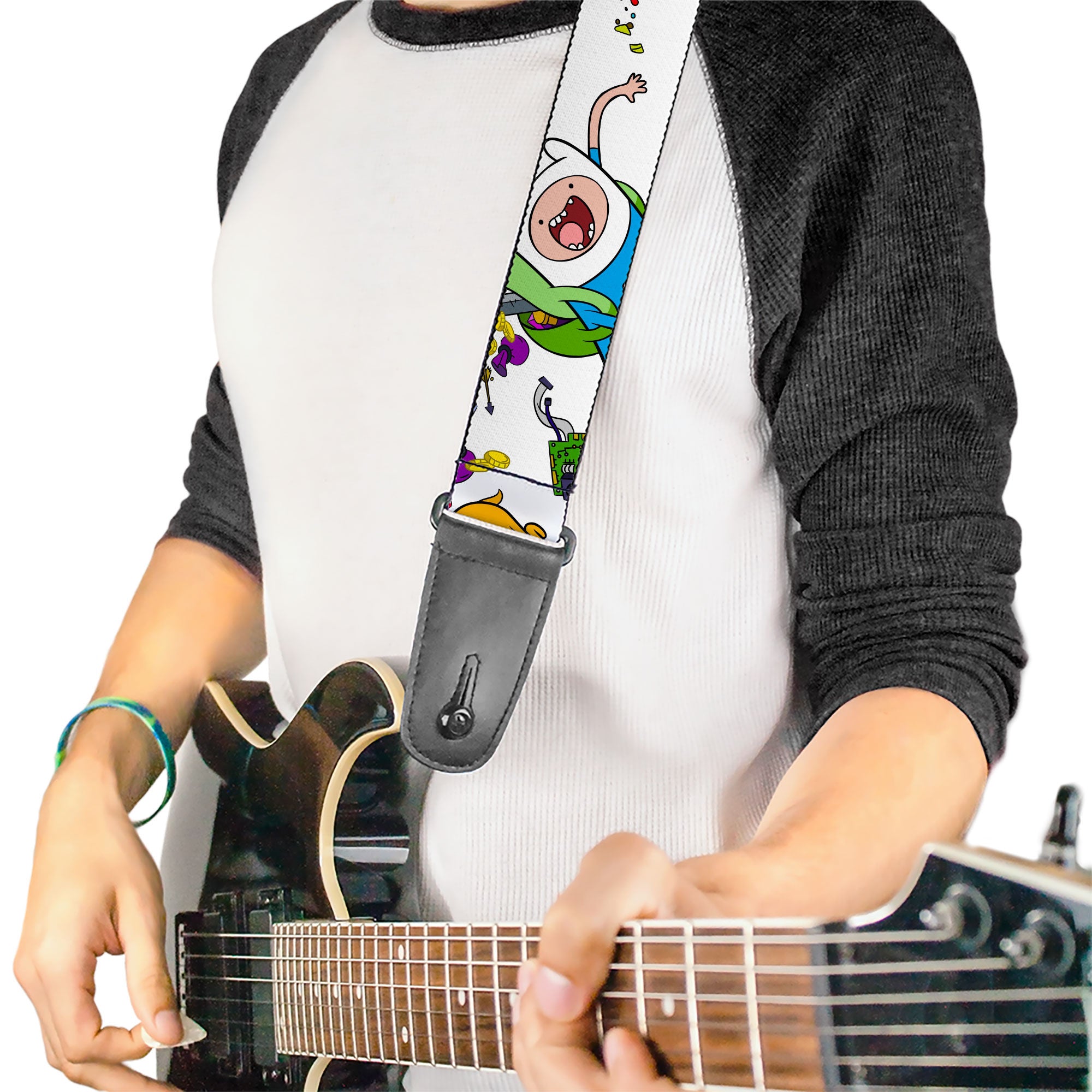 Buckle Down Adventure Time Jake and Finn Guitar Strap