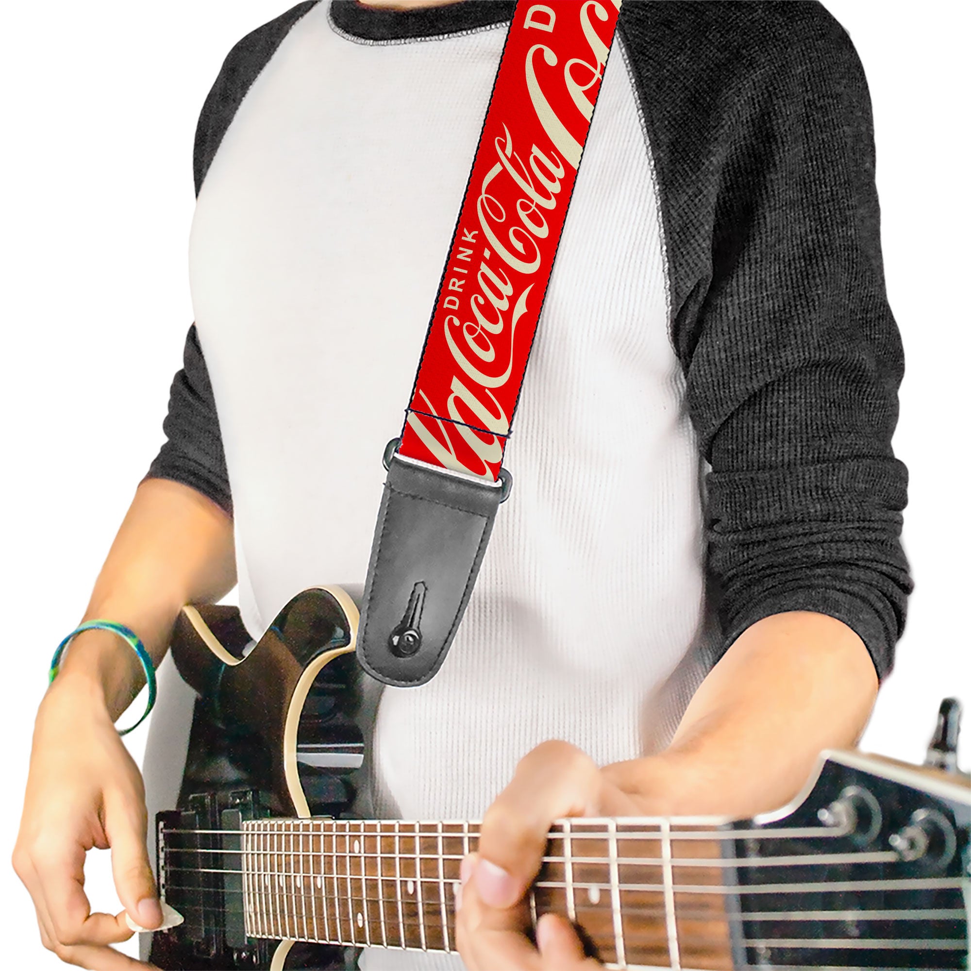 Buckle Down Drink Coca-Cola Logo Guitar Strap