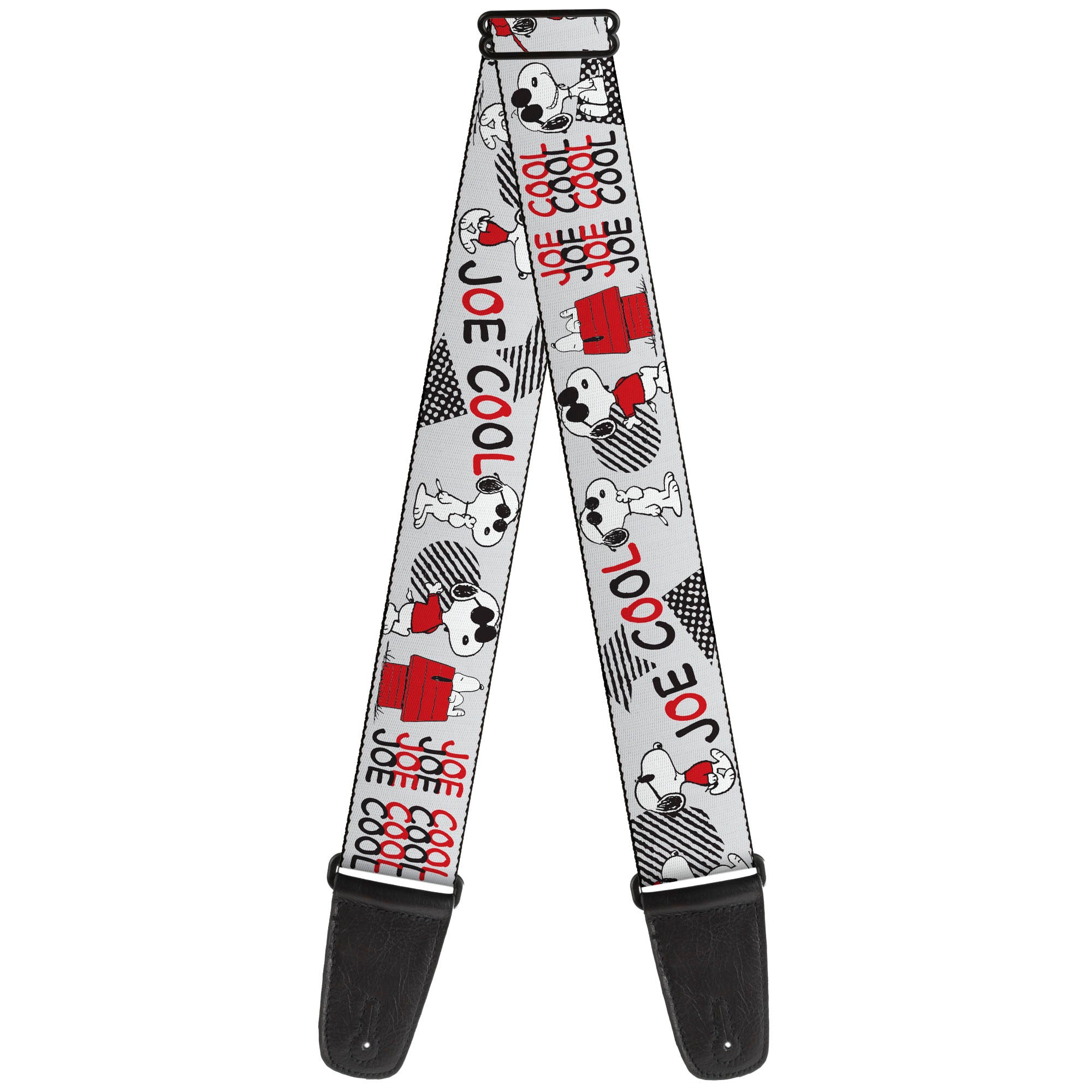 Buckle Down Peanuts Joe Cool Snoopy Poses Guitar Strap