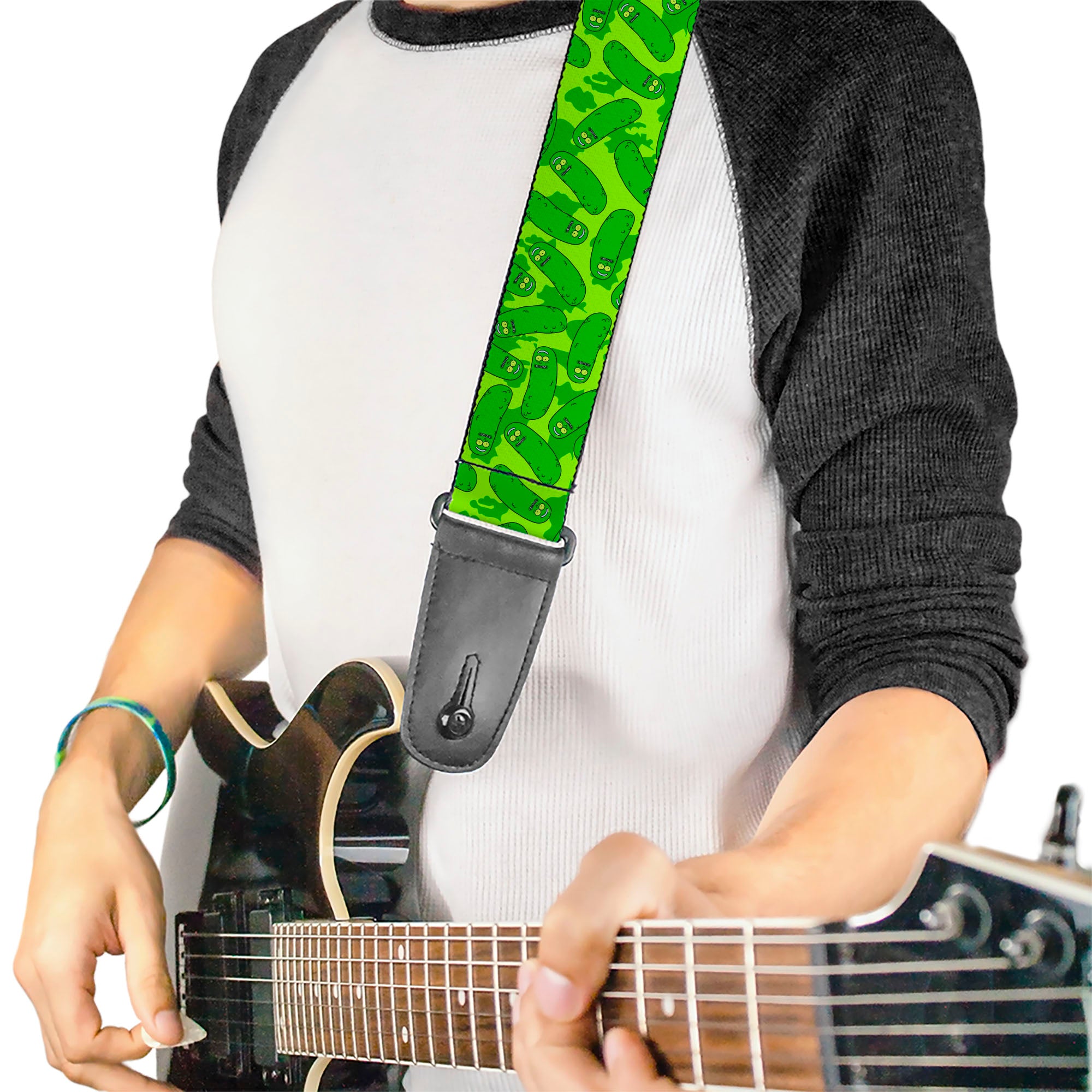 Buckle Down Rick and Morty Pickle Rick Guitar Strap