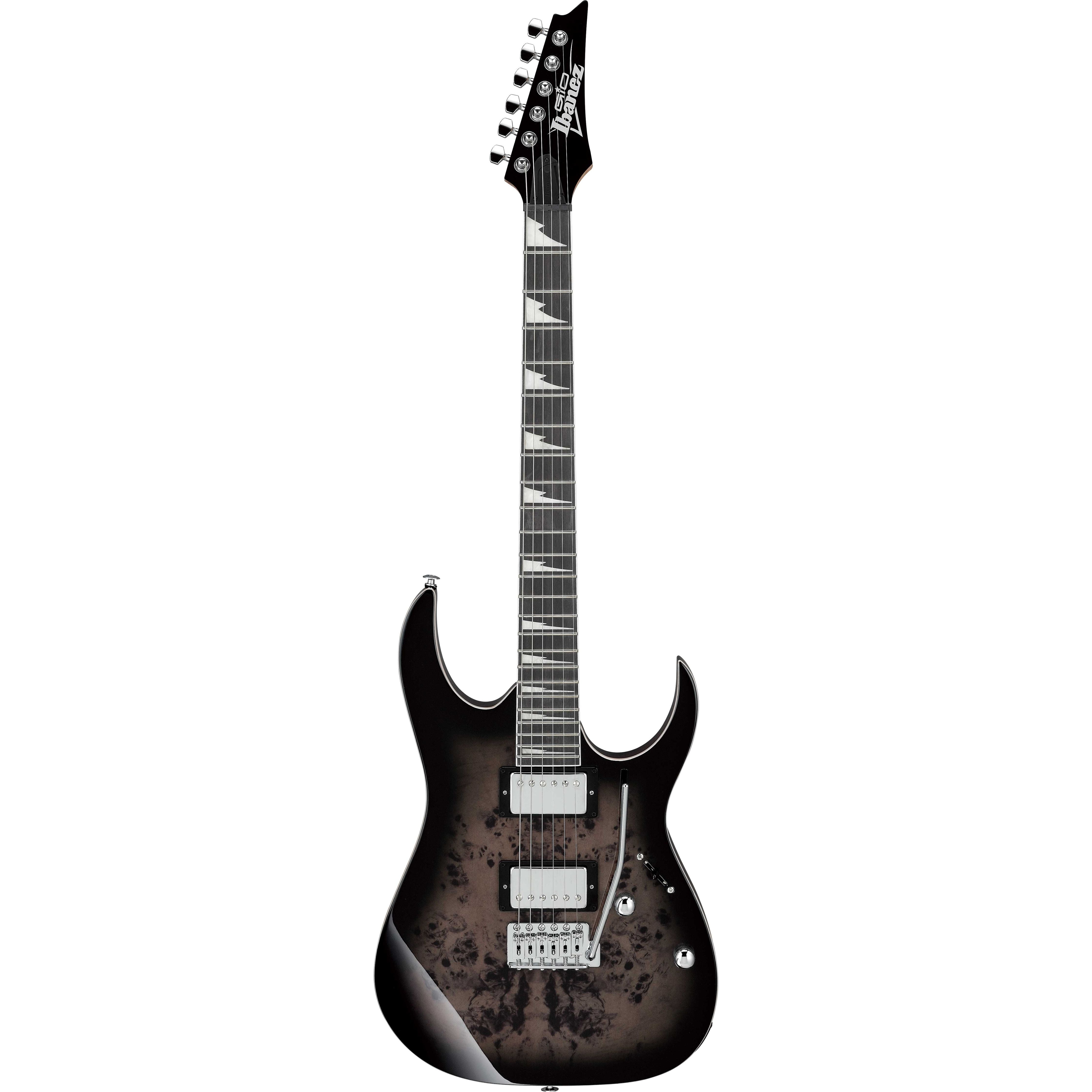 Ibanez RG Gio Series GRG220PA1-BKB Electric Guitar in Transparent Black Sunburst