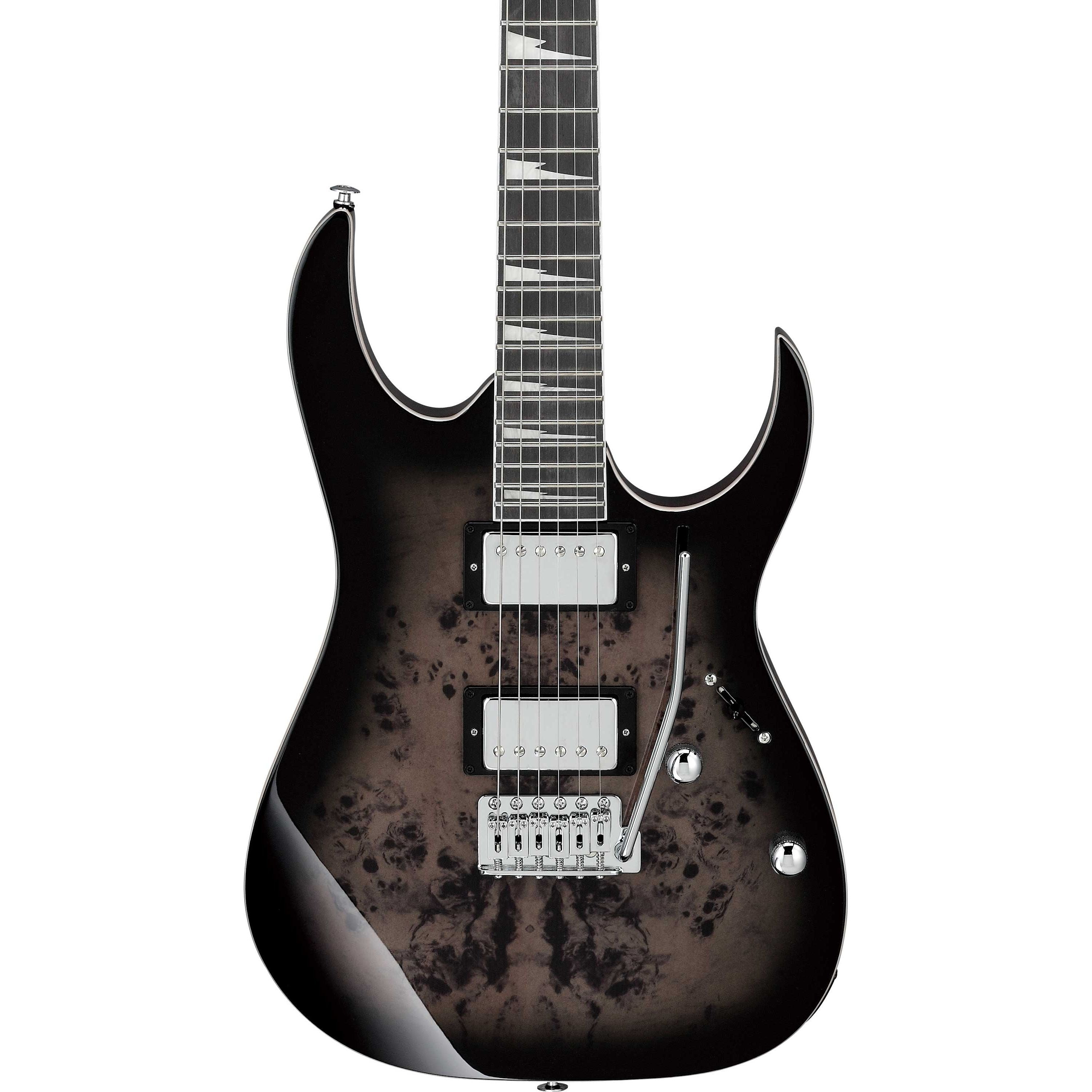 Ibanez RG Gio Series GRG220PA1-BKB Electric Guitar in Transparent Black Sunburst