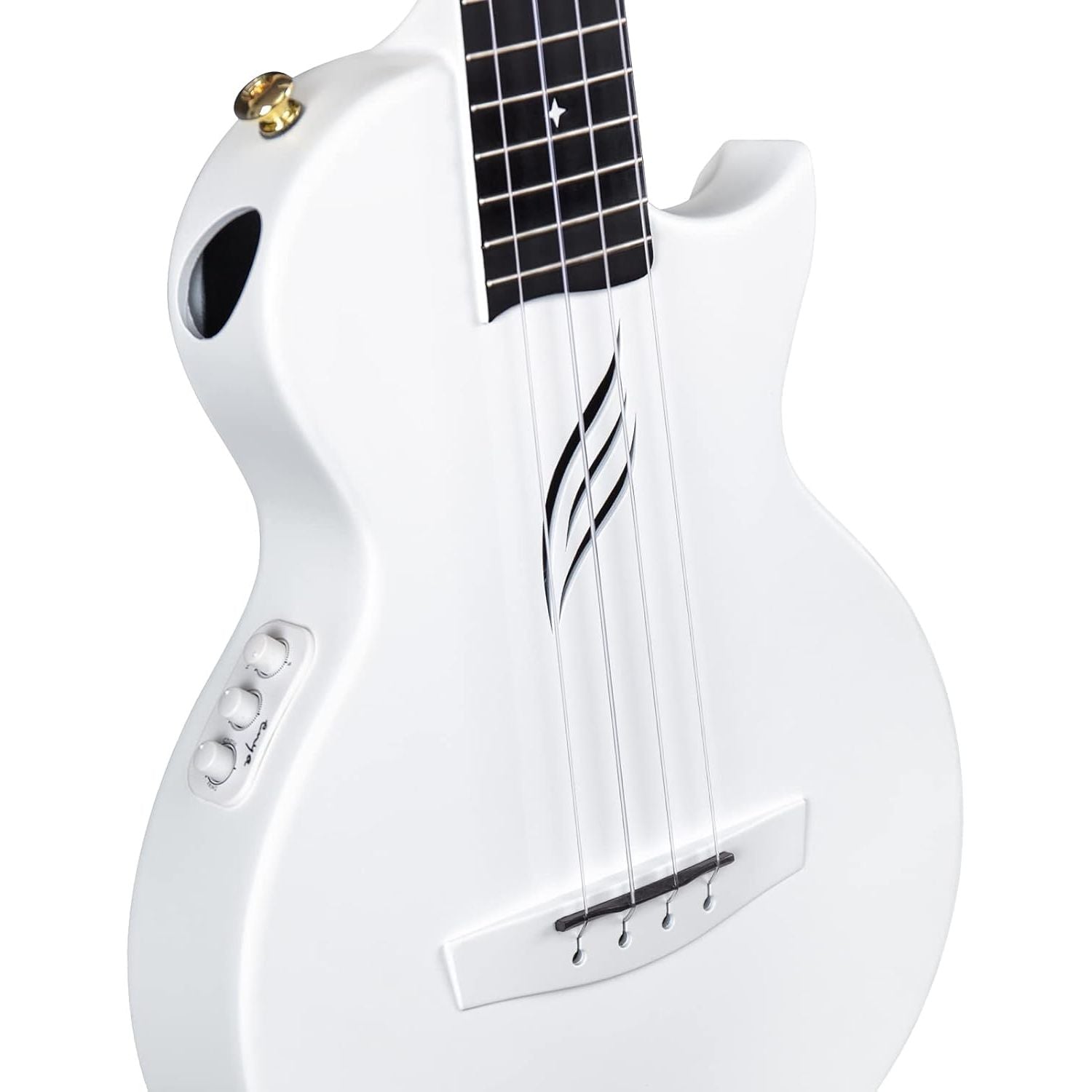Enya Nova UE Pro, Carbon Fibre, White Electro-Acoustic, Tenor Ukulele White