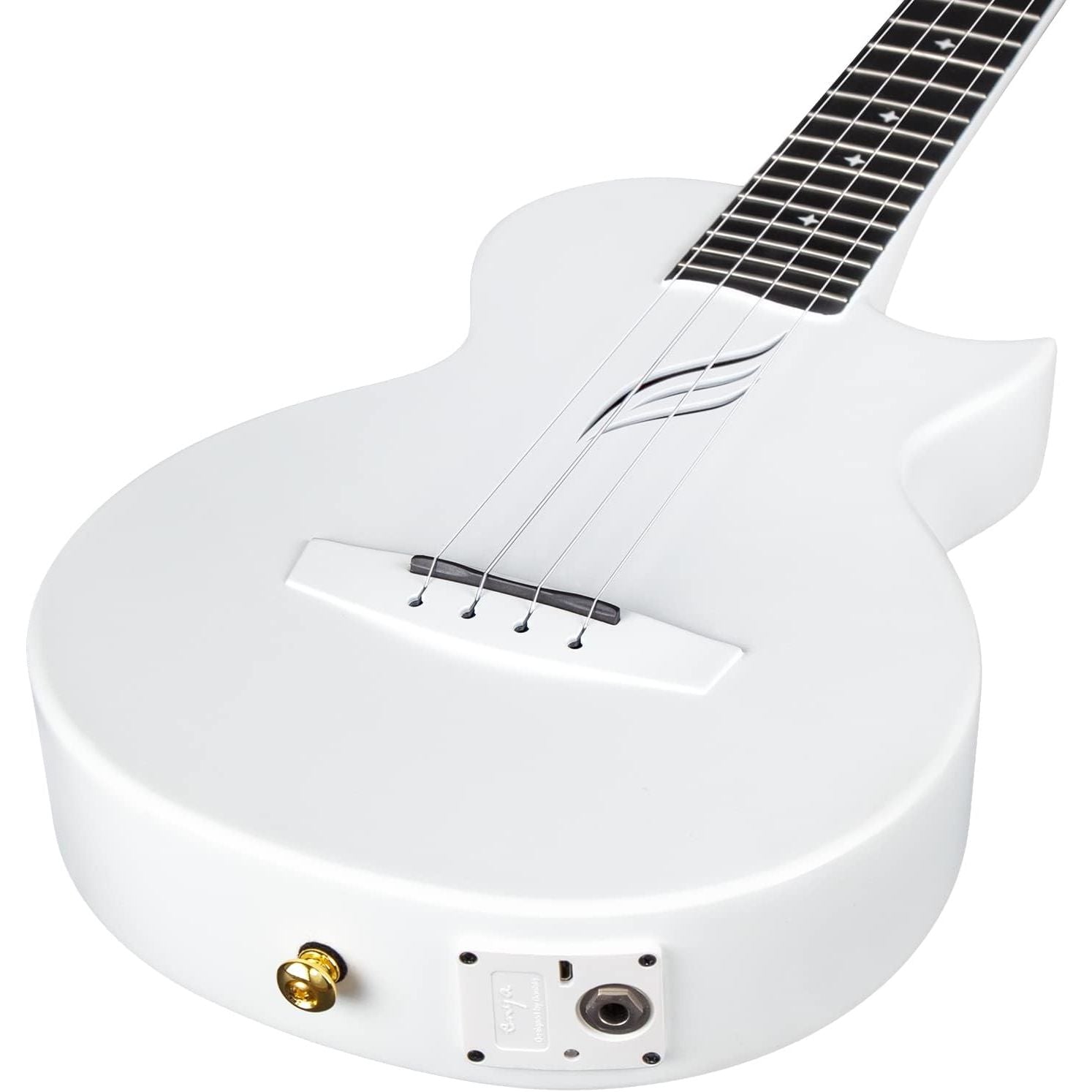 Enya Nova UE Pro, Carbon Fibre, White Electro-Acoustic, Tenor Ukulele White
