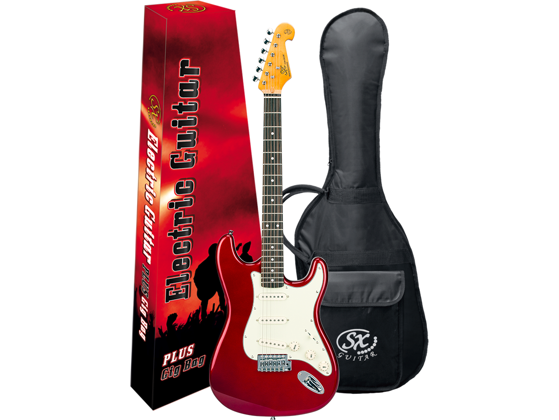 SX Electric Guitar SC Style 3/4 in Red