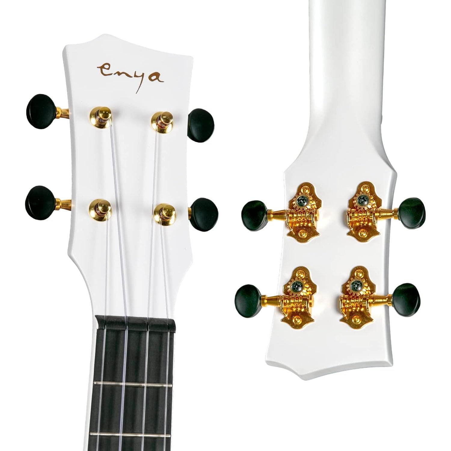 Enya Nova UE Pro, Carbon Fibre, White Electro-Acoustic, Tenor Ukulele White