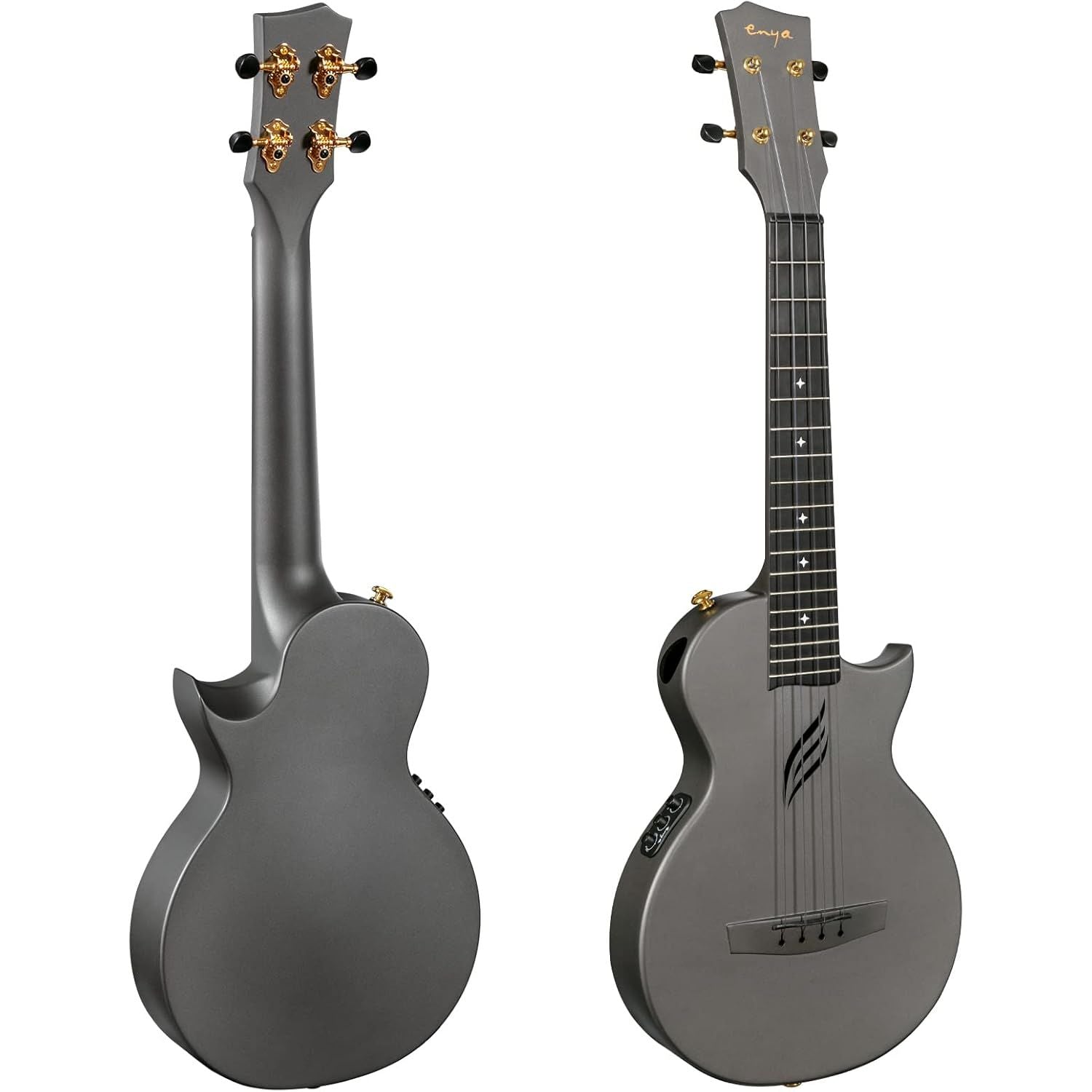Enya Nova UE Pro, Carbon Fibre, Black Electro-Acoustic, Tenor Ukulele Black