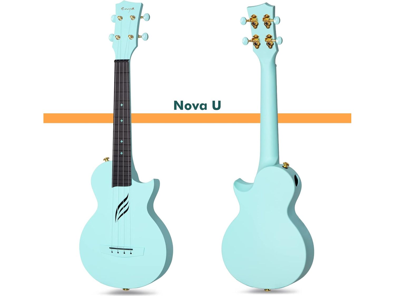 Enya Nova U Carbon Concert Ukulele - Blue