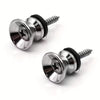 Turner Strap Buttons for Guitar, Bass & Ukulele Pack of 2 in Silvery
