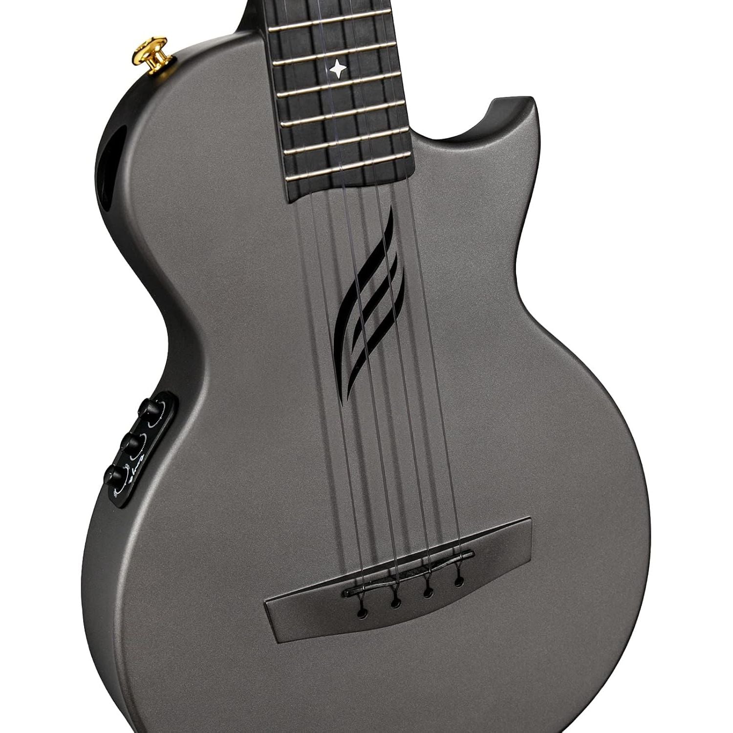Enya Nova UE Pro, Carbon Fibre, Black Electro-Acoustic, Tenor Ukulele Black