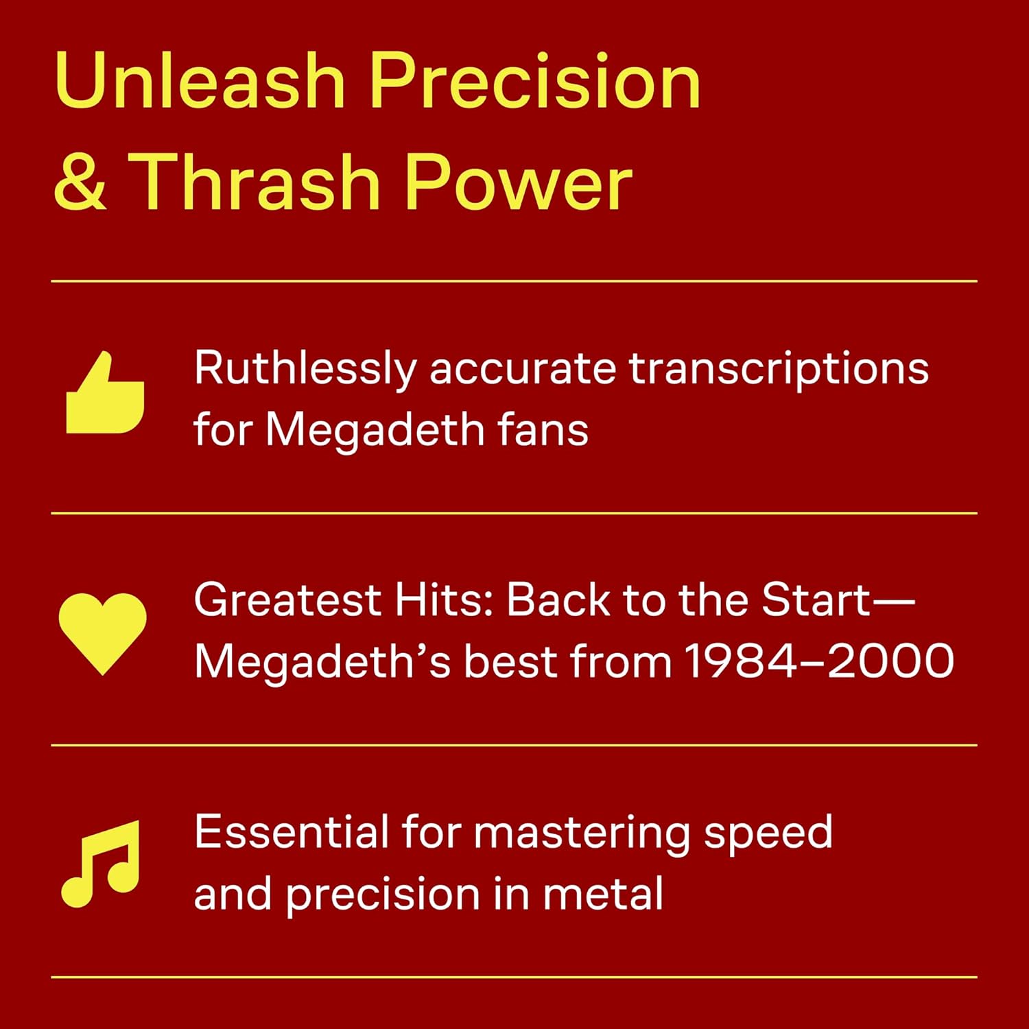 Megadeth Greatest Hits (Guitar Tab)