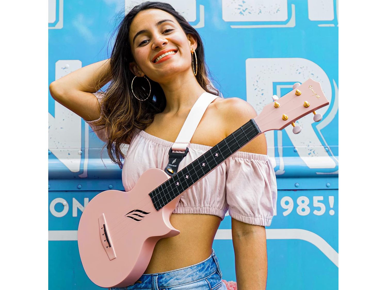 Enya Nova U Carbon Concert Ukulele - Pink