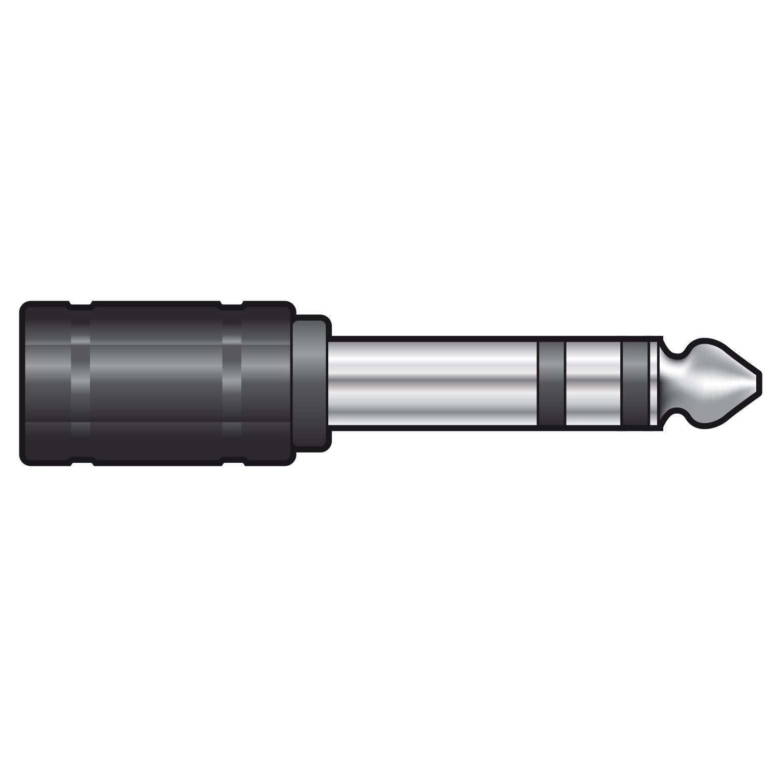 Adaptor 3.5mm Stereo Jack Socket – 6.3mm Stereo Jack Plug
