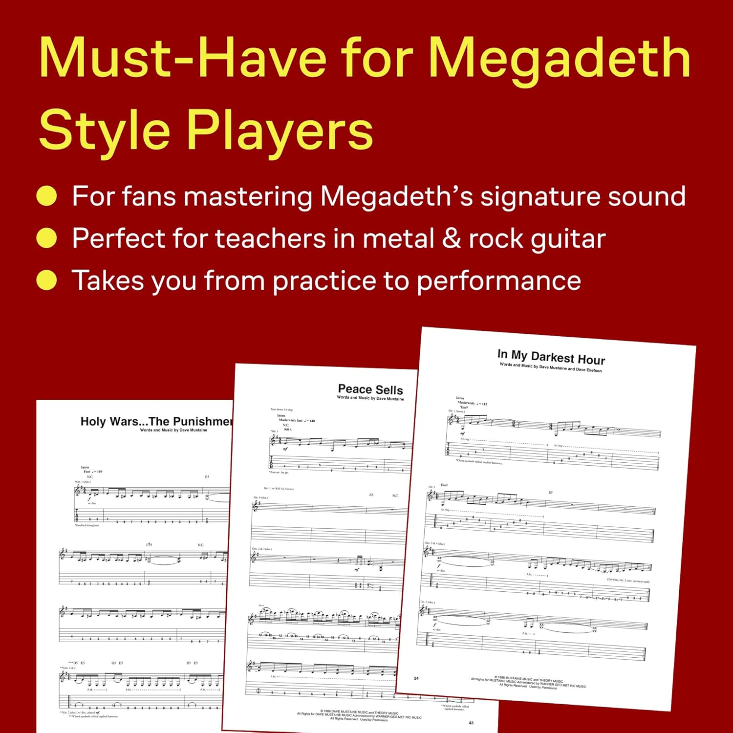 Megadeth Greatest Hits (Guitar Tab)