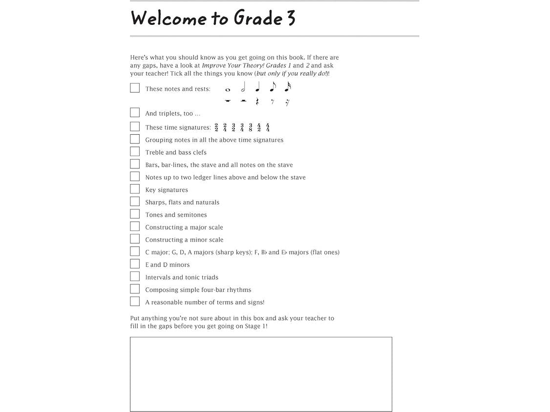 Improve your theory! Grade 3 (All Instruments)