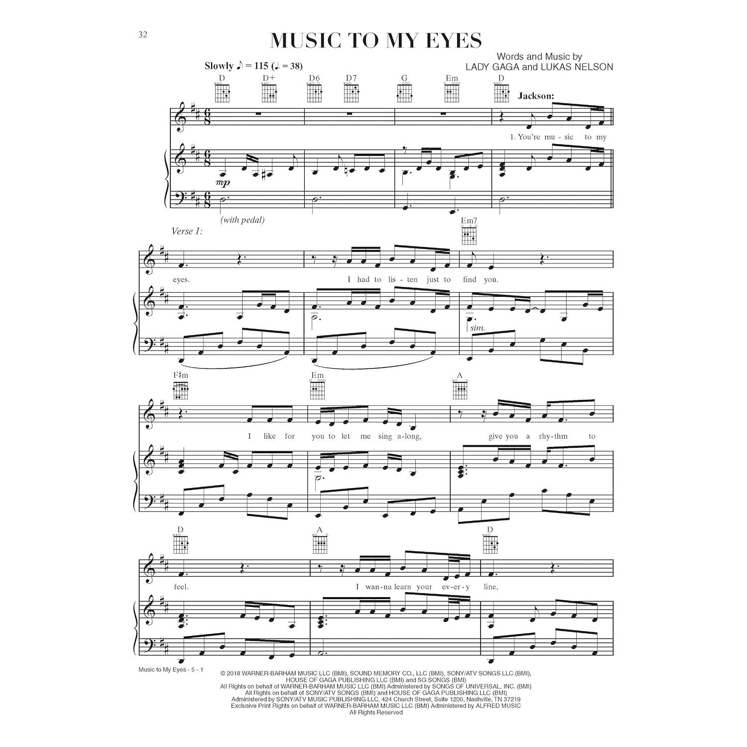 A Star is Born (Piano/Voice/Guitar)