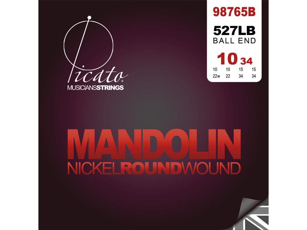Picato Mandolin 527LB Nickel 10-34 Ballend Light Set