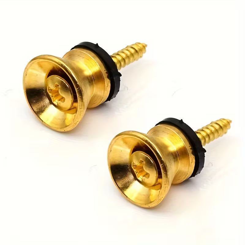 Turner Strap Buttons for Guitar, Bass & Ukulele Pack of 2 in Golden