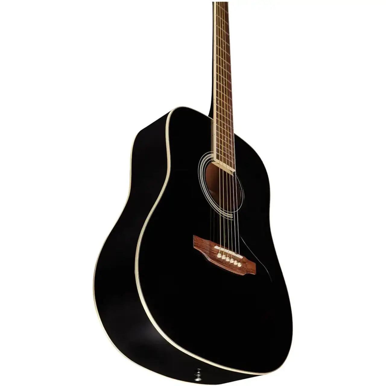 Eko Ranger 6 Dreadnought Acoustic Guitar in Black