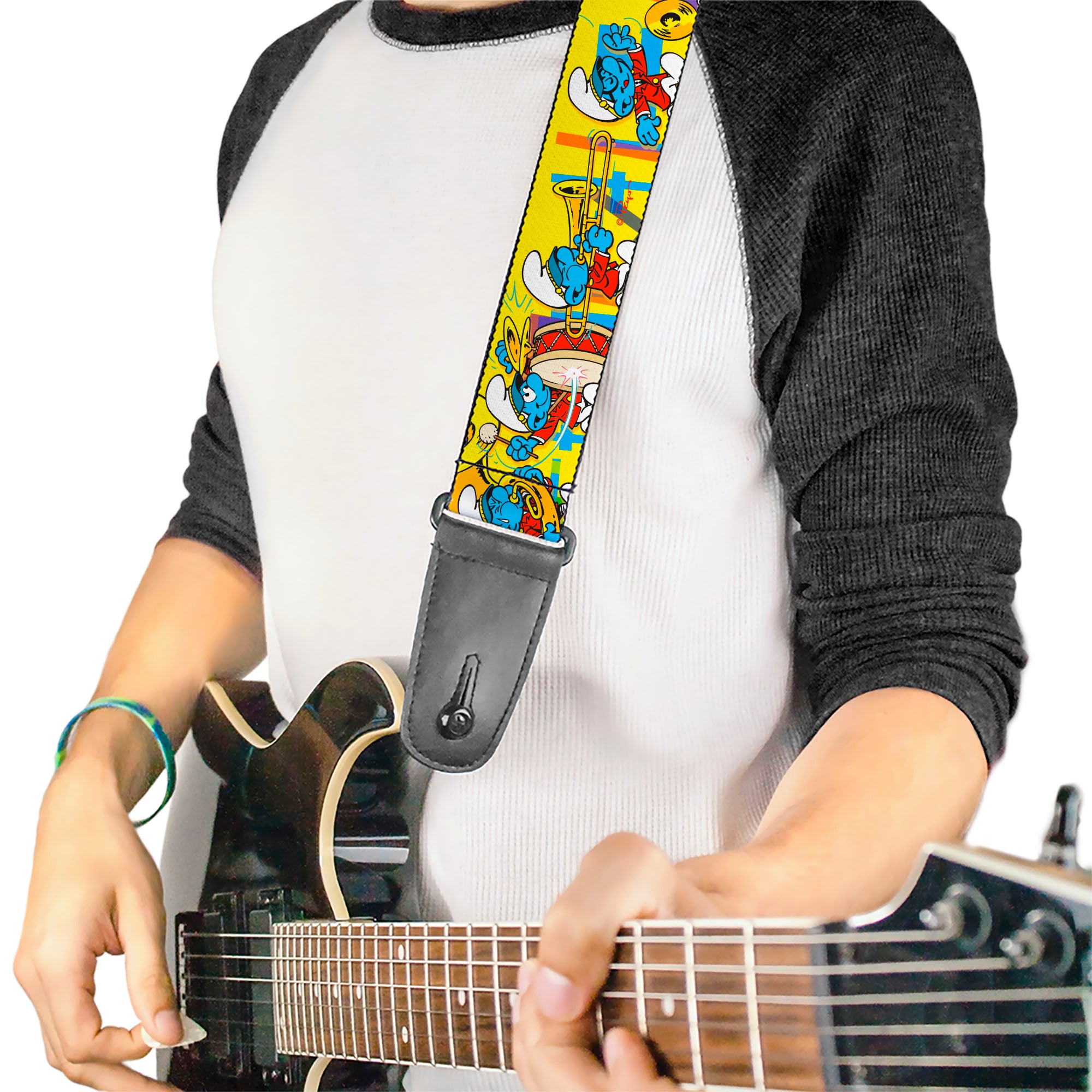 Buckle Down The Smurfs Carnival Party Band Guitar Strap