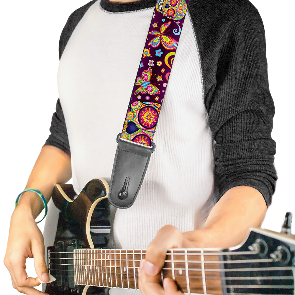 Buckle Down Thaneeya Mcardle Sugar Skull Starburst Guitar Strap