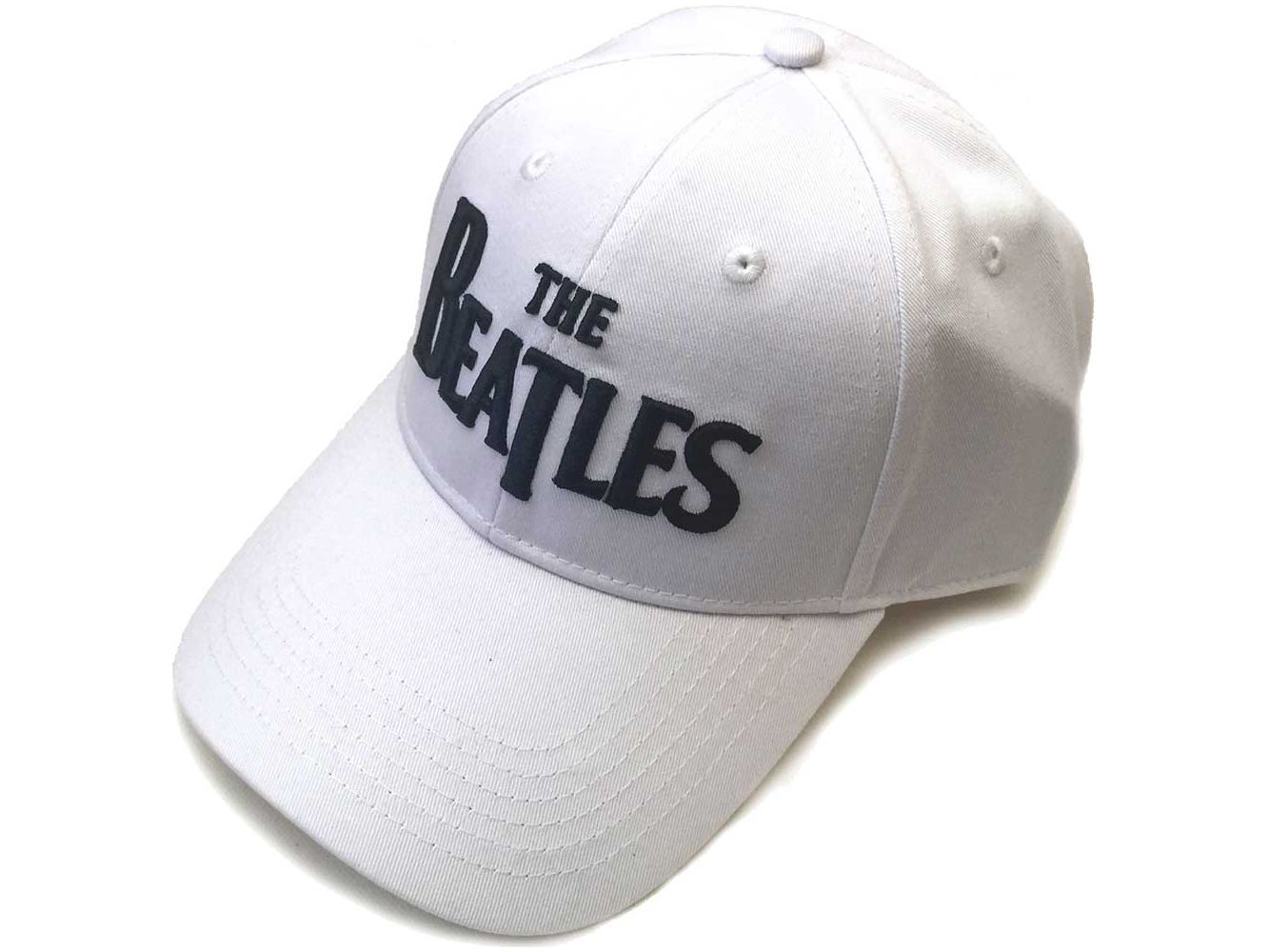 The Beatles Unisex Baseball Cap Black Drop T Logo (White)