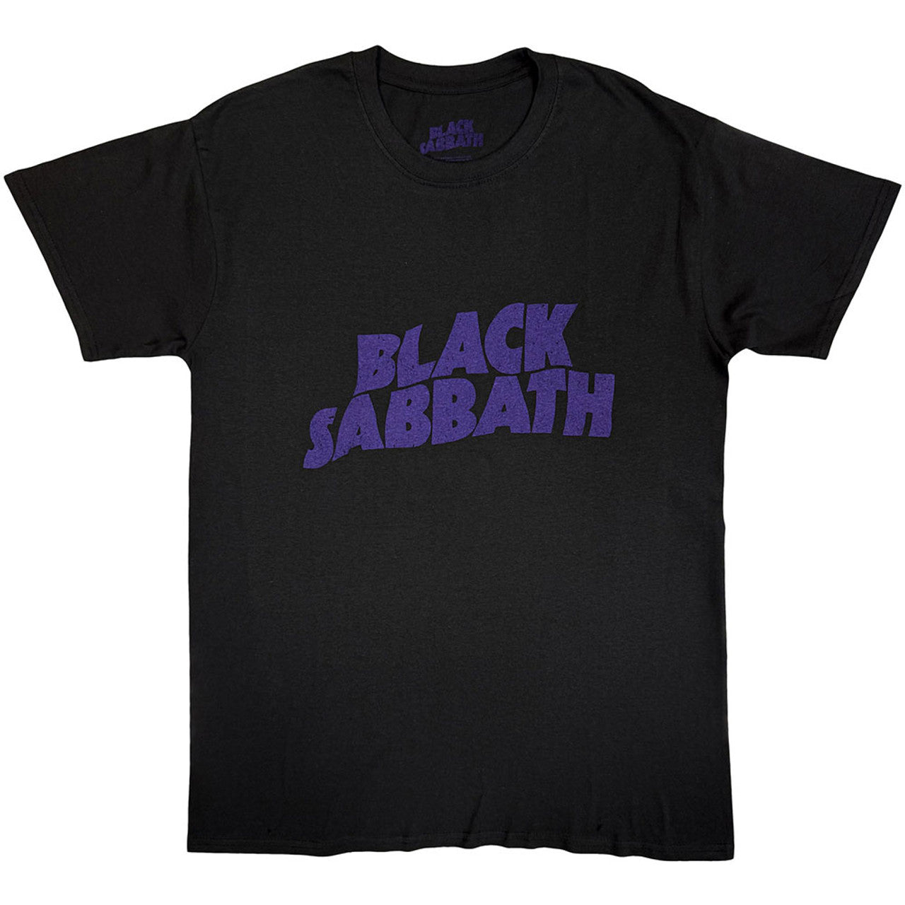 Black Sabbath Unisex T-Shirt: Wavy Logo Vintage in Black