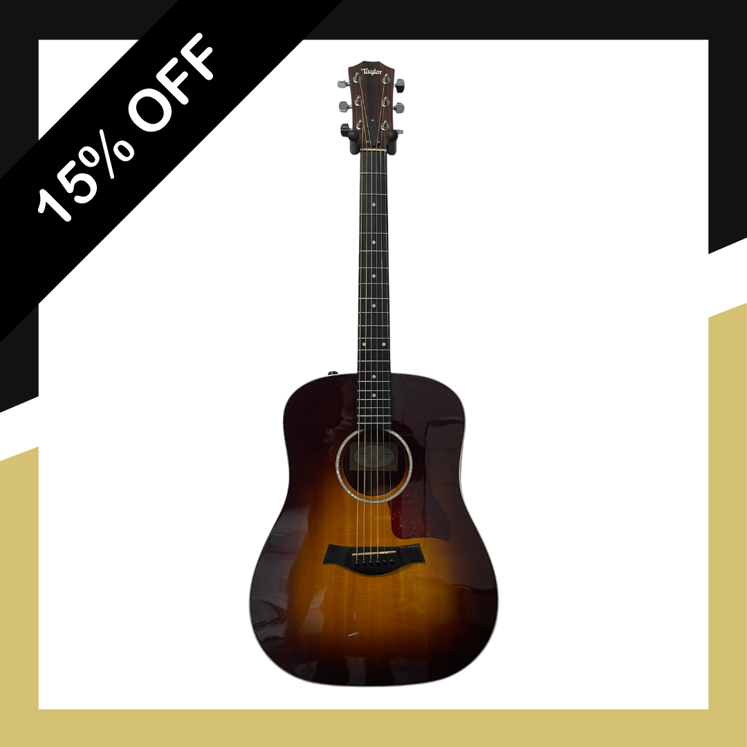 Taylor 210e-SB Deluxe Dreadnought Electro Acoustic in Sunburst with Original Gigbag Pre-Owned