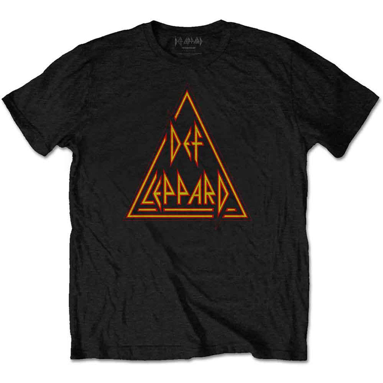 Def Leppard Unisex T-Shirt: Classic Triangle in Black